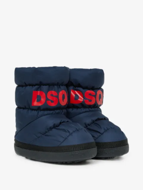 DSQUARED2 KIDS quilted logo-print snow boots