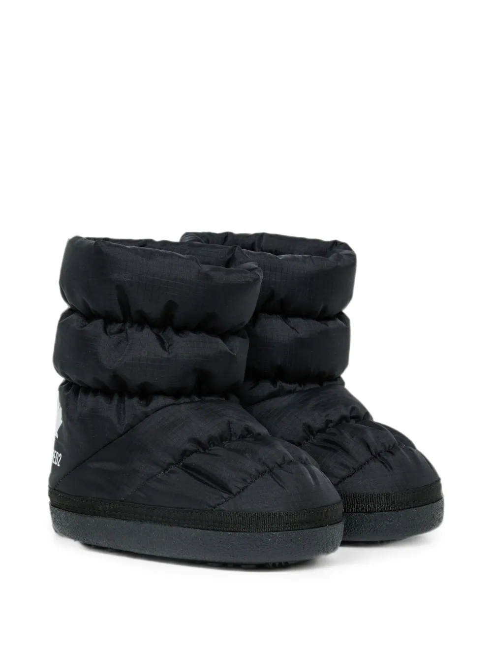 DSQUARED2 KIDS Gepolsterte Stiefel mit Logo-Print - Schwarz