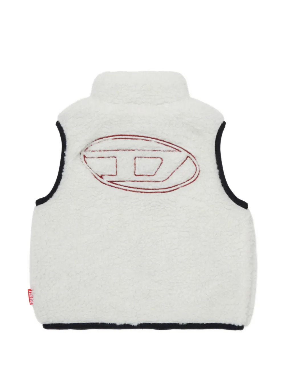 Diesel Kids Gilet met geborduurd logo Beige