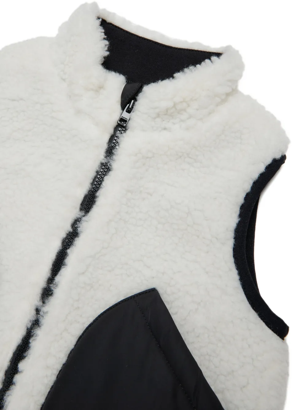 Diesel Kids Gilet met geborduurd logo Beige