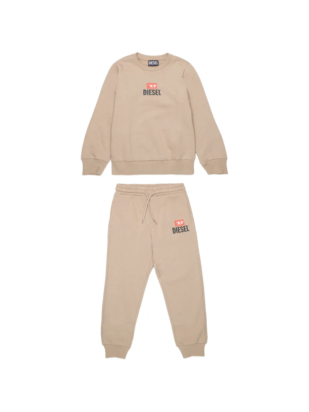 Diesel Kids logo-print tracksuit set - Toni neutri