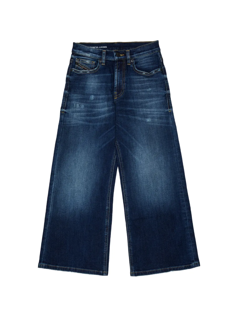 Diesel Kids Jeans con effetto schiarito D-Argjx - Blu