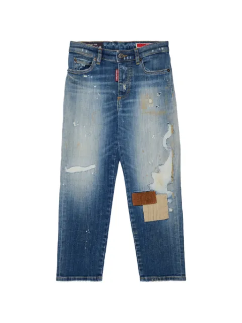 DSQUARED2 KIDS distressed-finish patchwork jeans