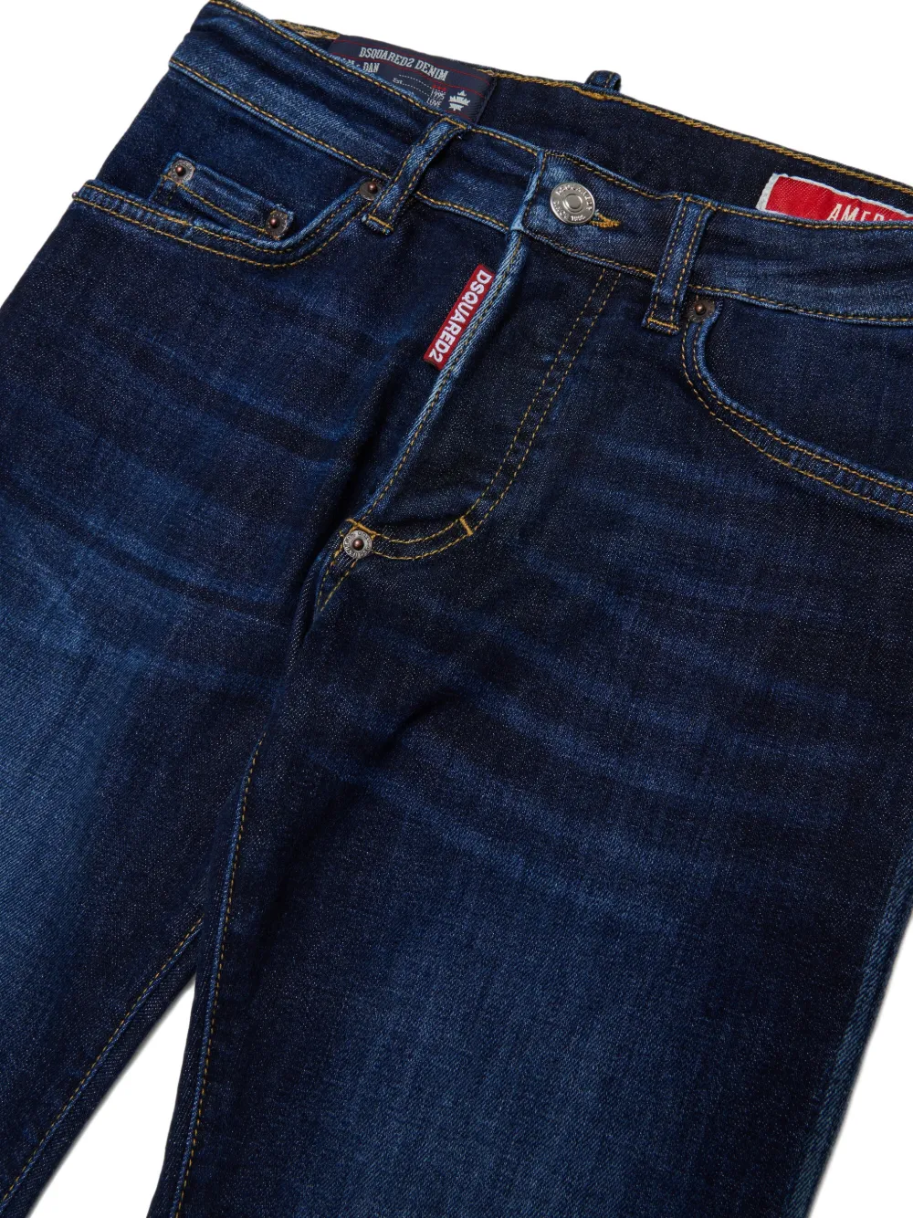 DSQUARED2 KIDS American jeans met jacquard Blauw