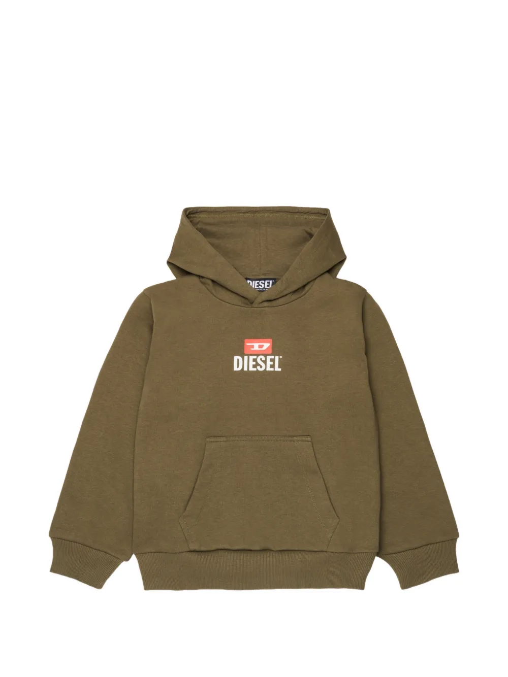 Diesel Kids logo-print hoodie - Verde