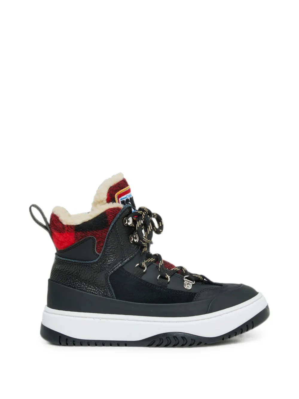DSQUARED2 KIDS Geruite laarzen met vlakken Zwart