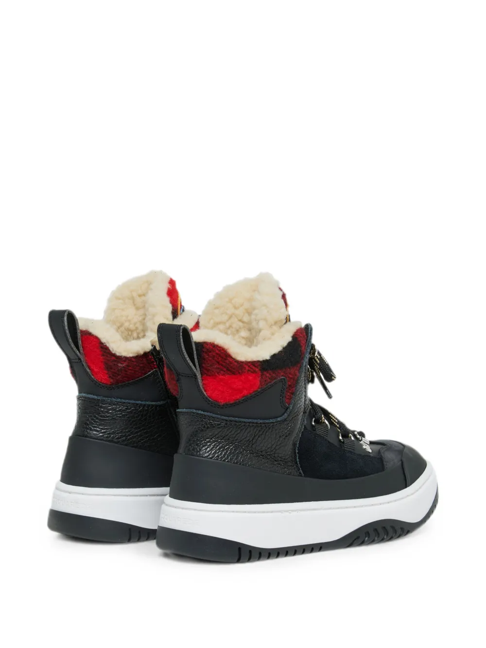 DSQUARED2 KIDS Geruite laarzen met vlakken Zwart