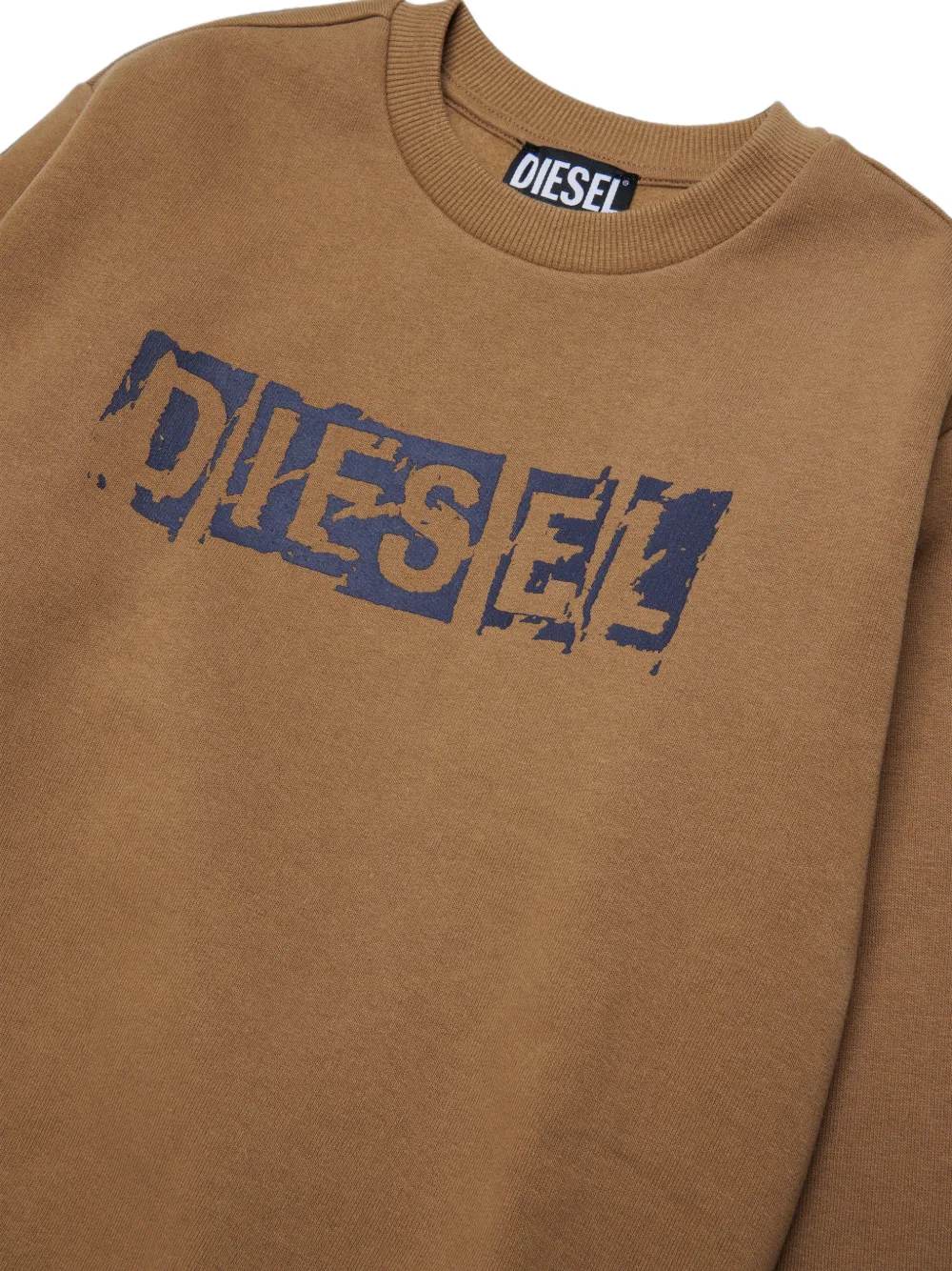Diesel Kids Trui met logoprint Bruin