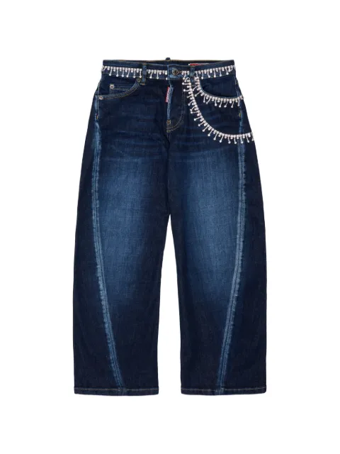 DSQUARED2 KIDS jeans con detalles de cristal