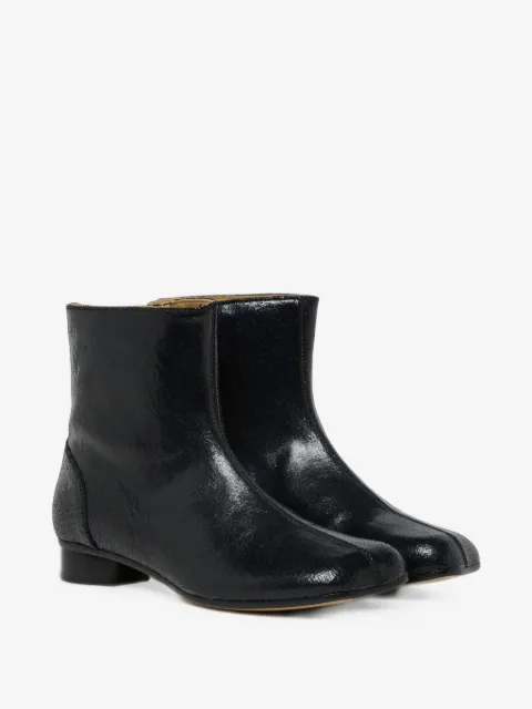 MM6 Maison Margiela Kids 크랙클 효과 스퀘어 토 앵클부츠