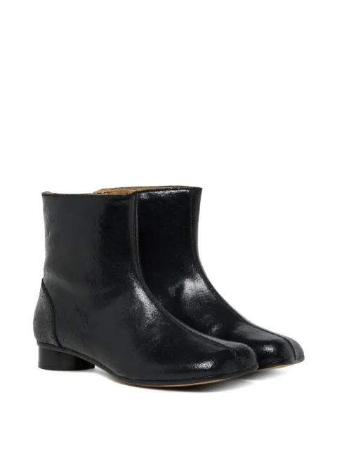 MM6 Maison Margiela Kids crackle-effect square-toe ankle boots
