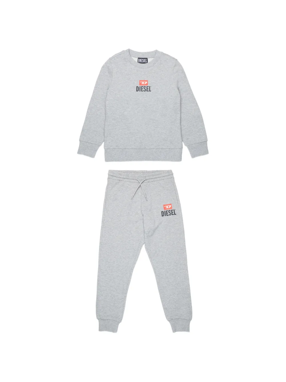 Diesel Kids logo-print tracksuit set - Grigio