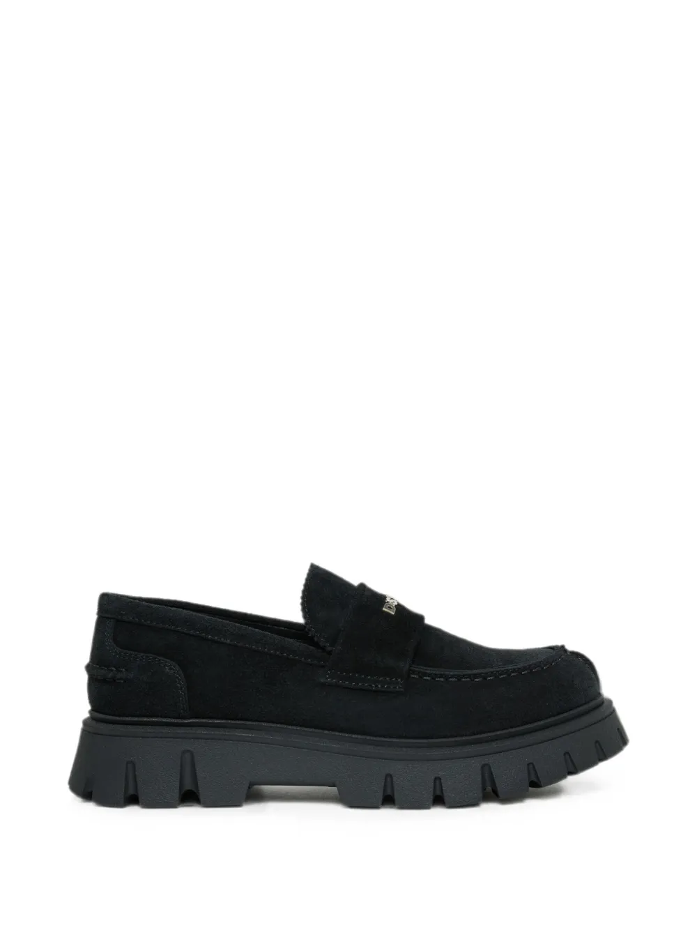 DSQUARED2 KIDS logo-plaque chunky-sole loafers Zwart