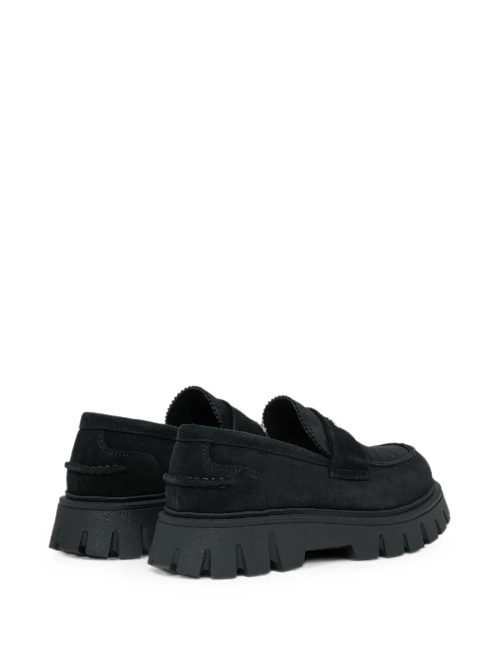 DSQUARED2 KIDS logo-plaque chunky-sole loafers Zwart