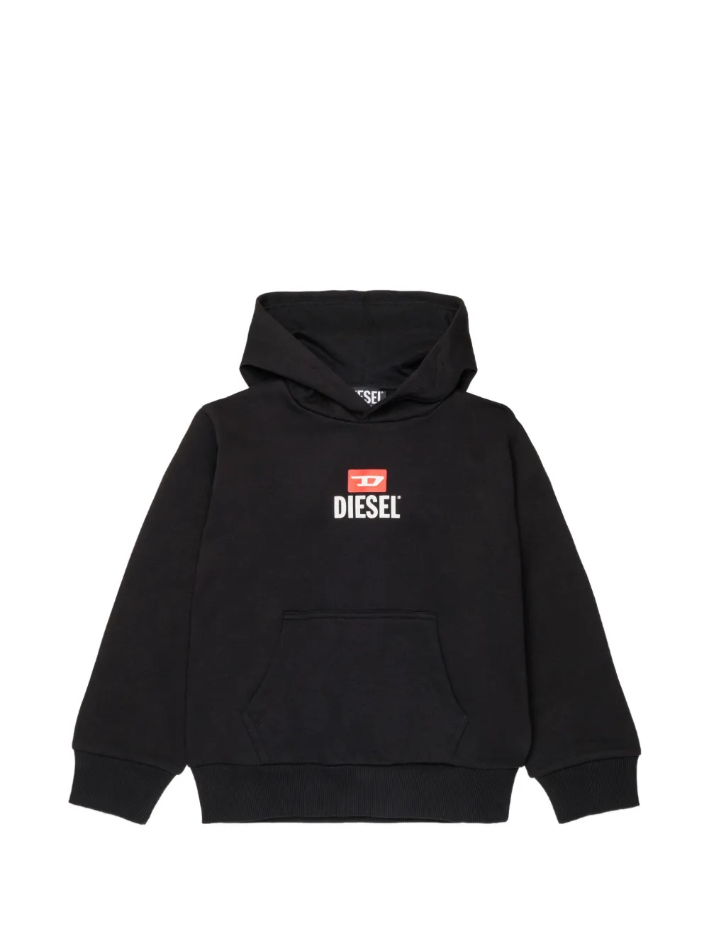 Diesel Kids logo-print hoodie Zwart