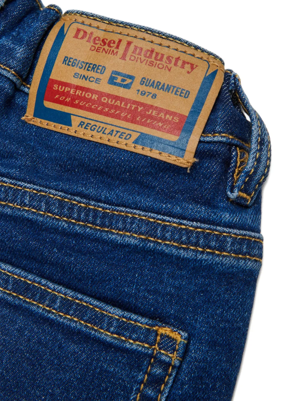Diesel Kids D-Gale jeans met contrasterend stiksel Blauw
