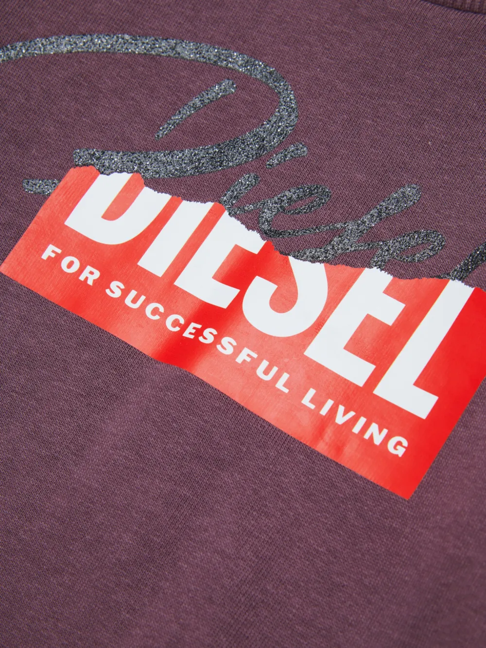 Diesel Kids Sweater met logoprint Paars