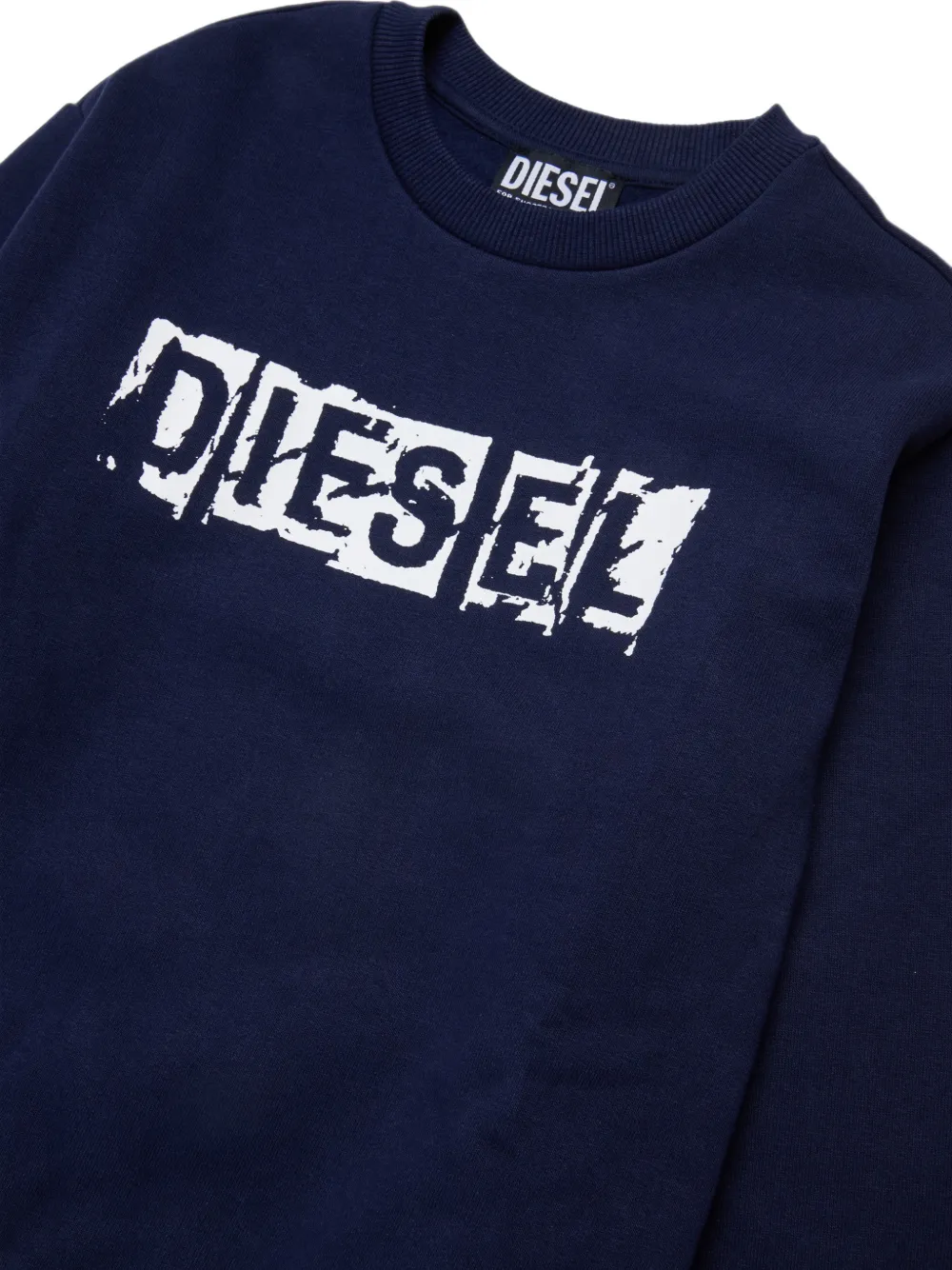 Diesel Kids Sweater met logoprint Blauw