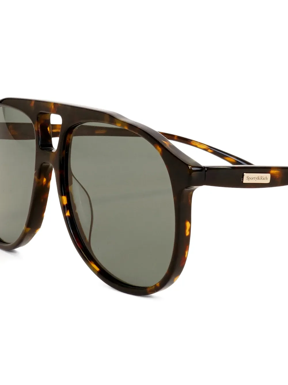 SPORTY & RICH KIDS Zonnebril met schildpadschild-design Bruin
