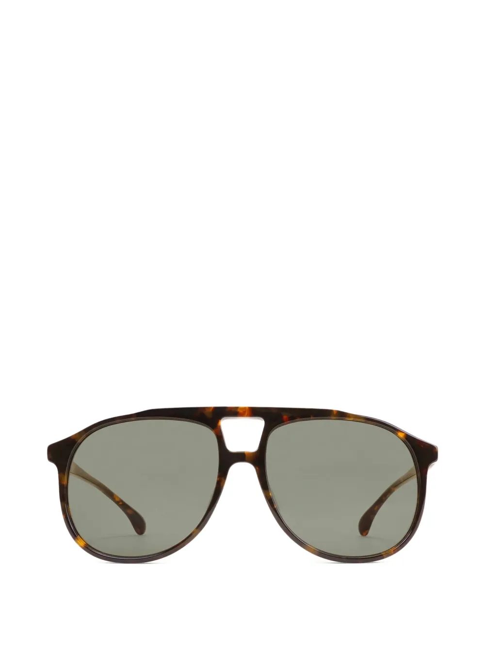 SPORTY & RICH KIDS tortoiseshell-effect pilot sunglasses - Marrone