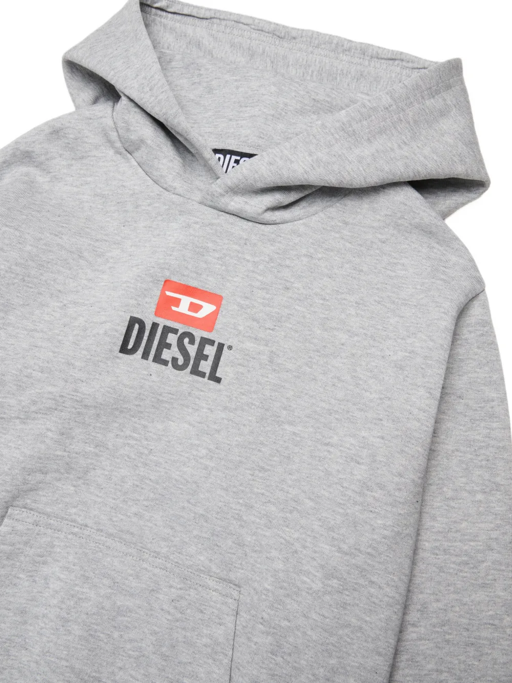 Diesel Kids logo-print hoodie Grijs