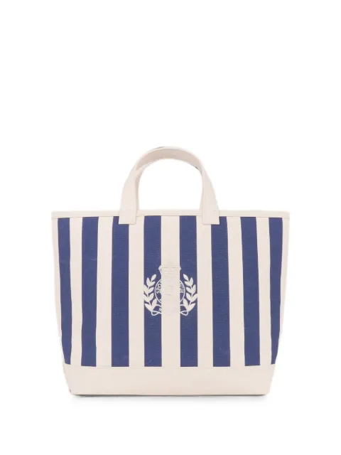 SPORTY & RICH KIDS striped embroidered tote bag