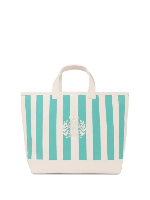 SPORTY & RICH KIDS tote a rayas con logo bordado