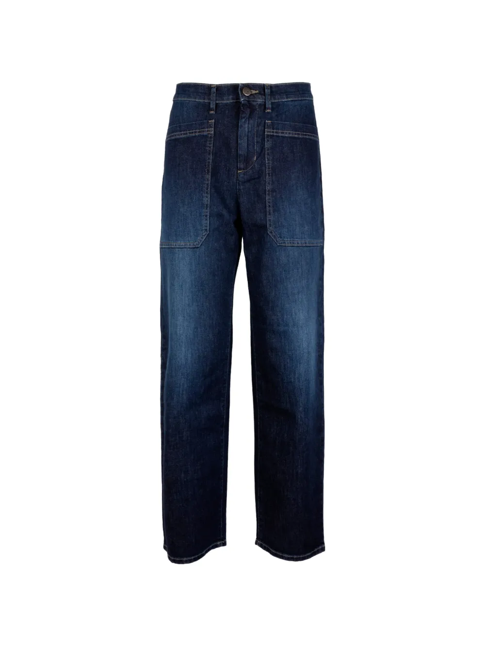 CIGALA'S patch-pocket straight-leg jeans - Blu