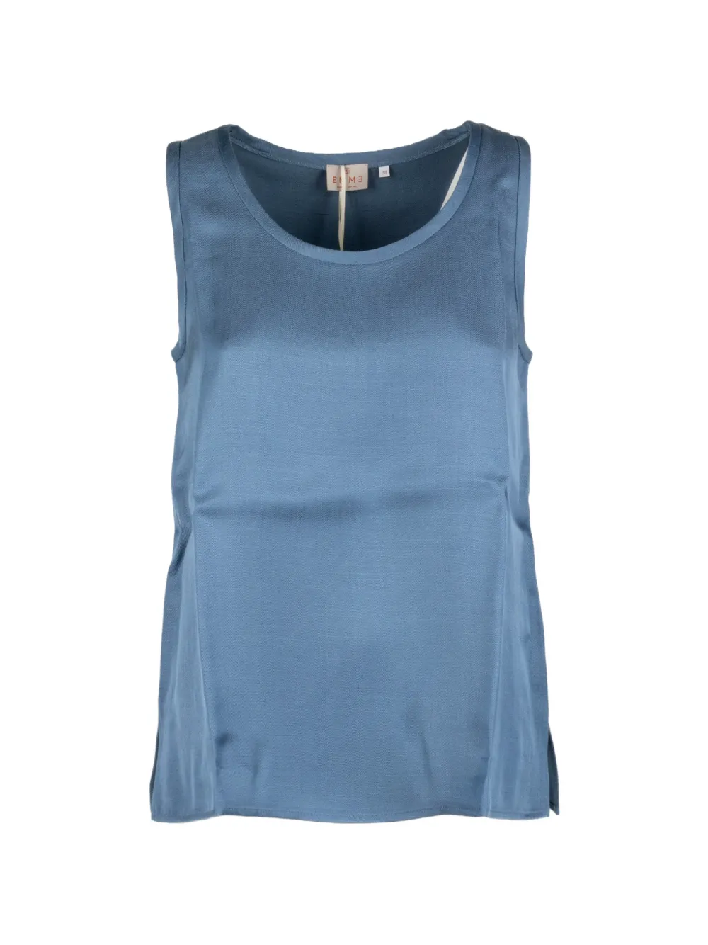 Marella satin-finish sleeveless top - Blu