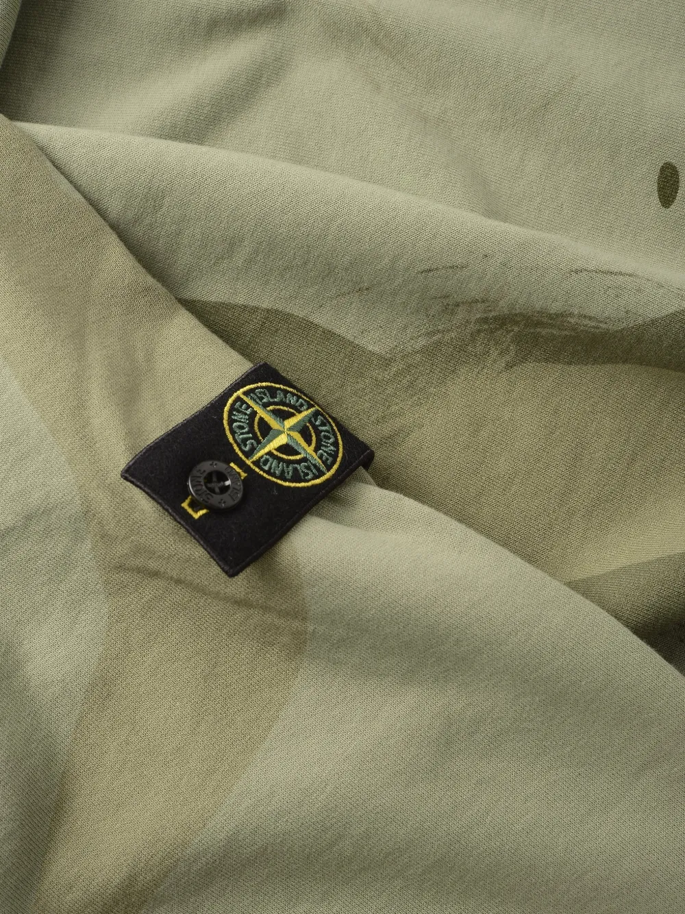 Stone Island Junior Compass-patch camouflage-print sweatshirt Groen