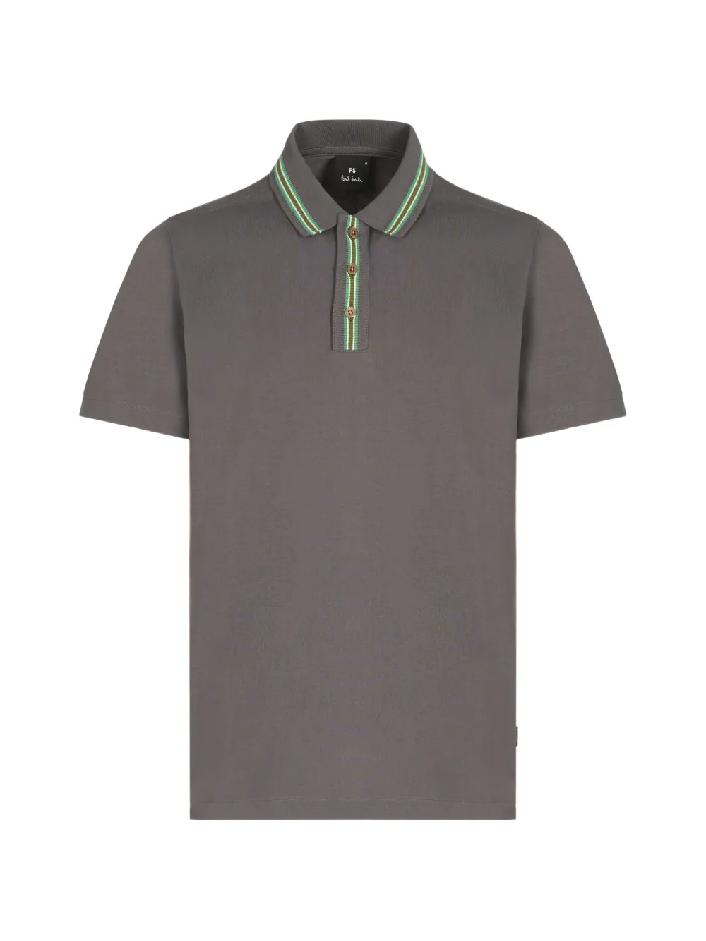 Paul Smith stripe-trim polo shirt Grijs