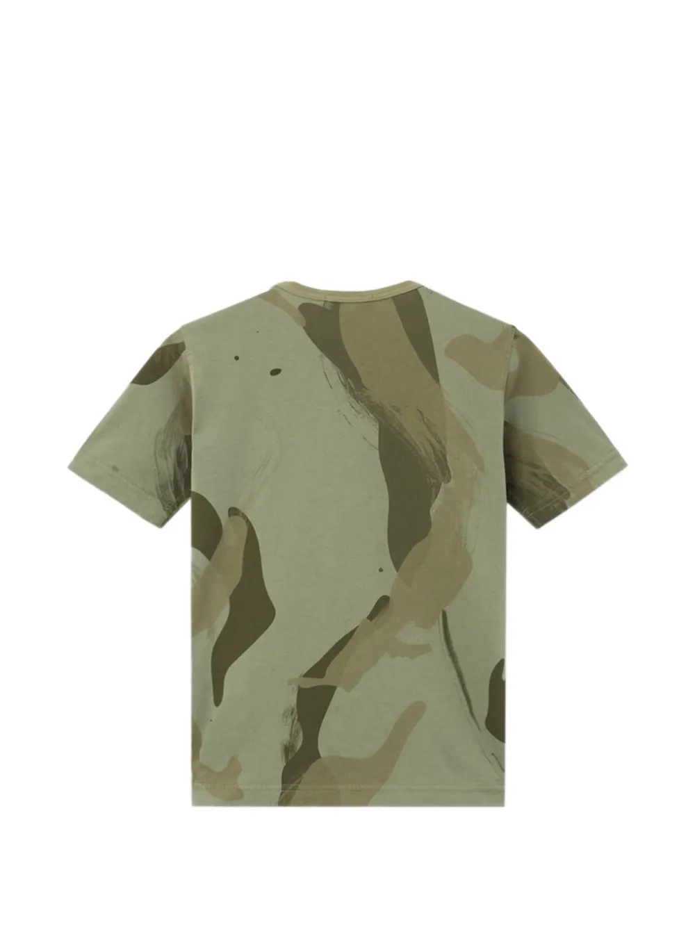 Stone Island Junior camouflage-print logo-print T-shirt Groen