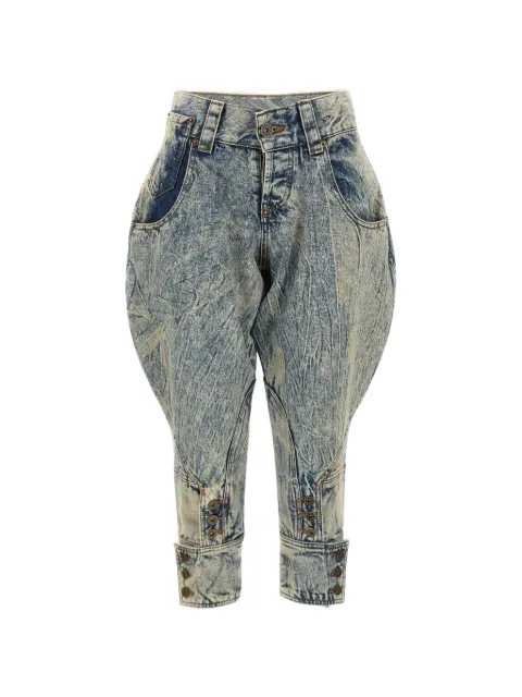 Vaquera acid-wash balloon jeans