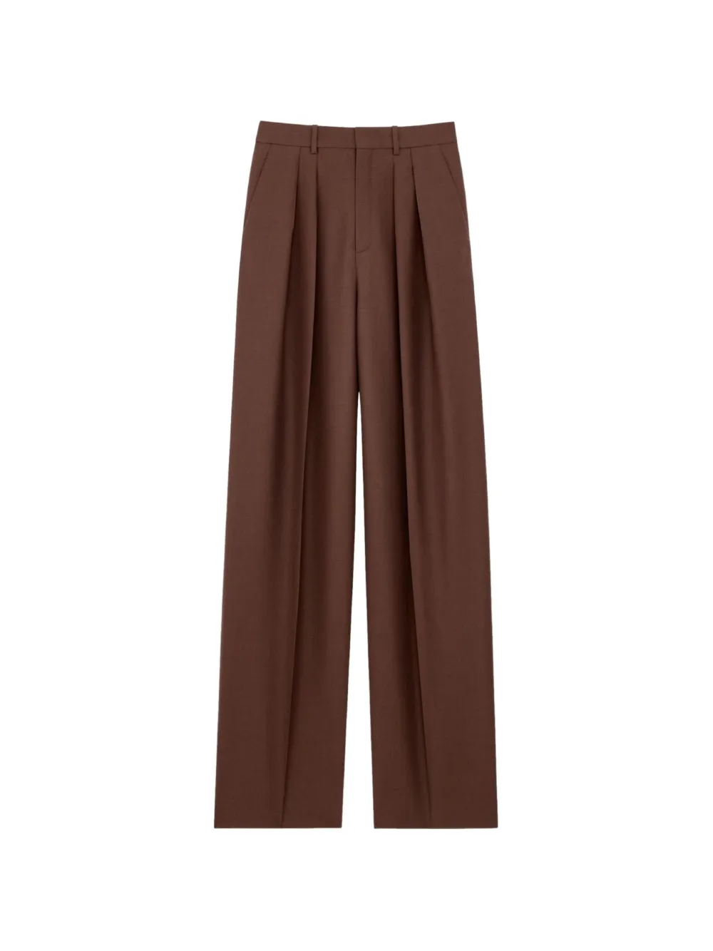 Saint Laurent pleated tailored trousers - Brown