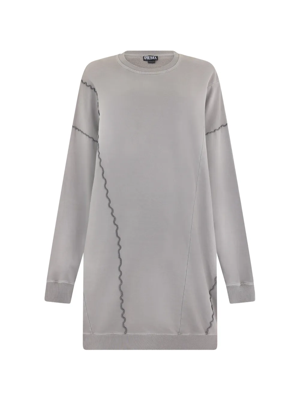 Diesel exposed-seam mini dress - Grigio