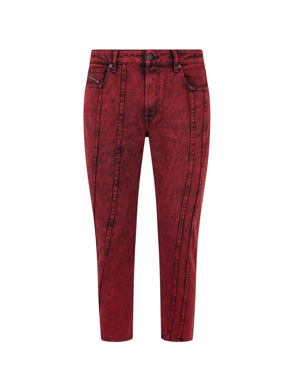 Diesel acid-wash slim-fit jeans - Rosso
