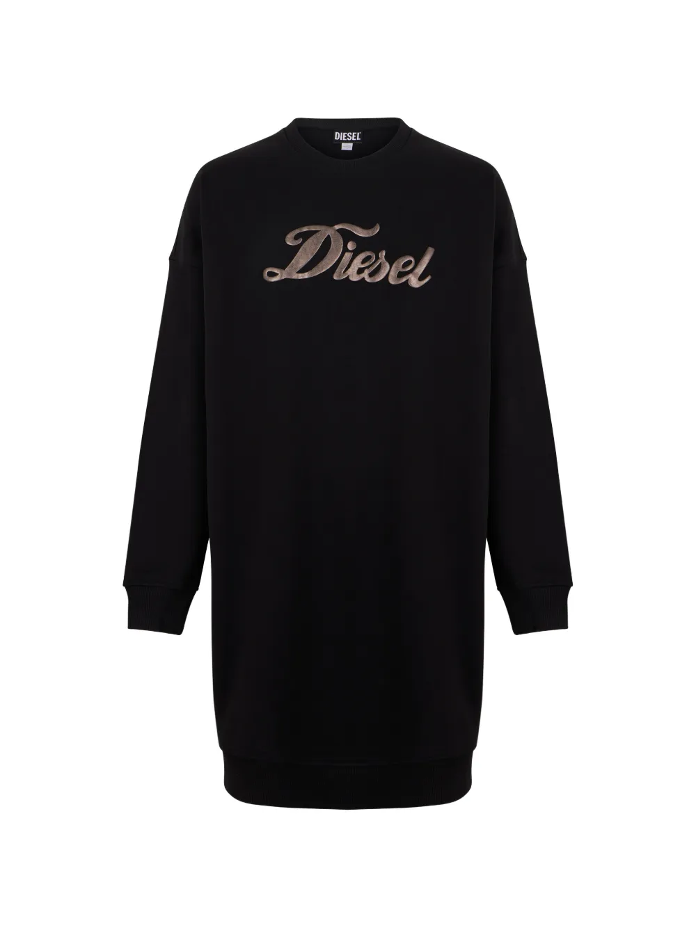 Diesel logo-print long-sleeved dress - Nero