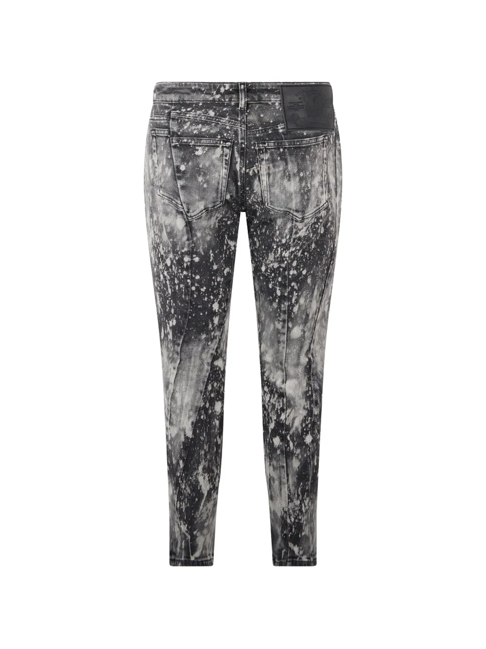 Diesel Slim-fit jeans met verfspatten Grijs