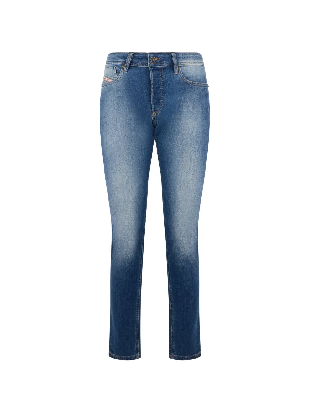 Diesel faded-effect high-waisted jeans - Blu