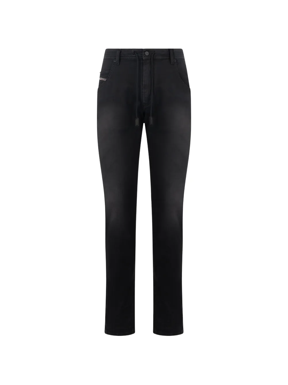 Diesel drawstring straight-leg jeans - Nero