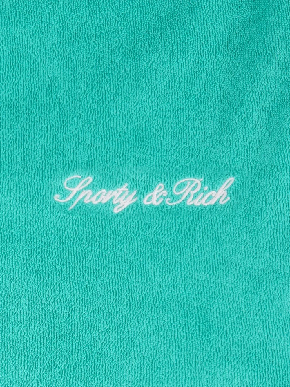 SPORTY & RICH KIDS Badstof poloshirt met geborduurd logo Groen