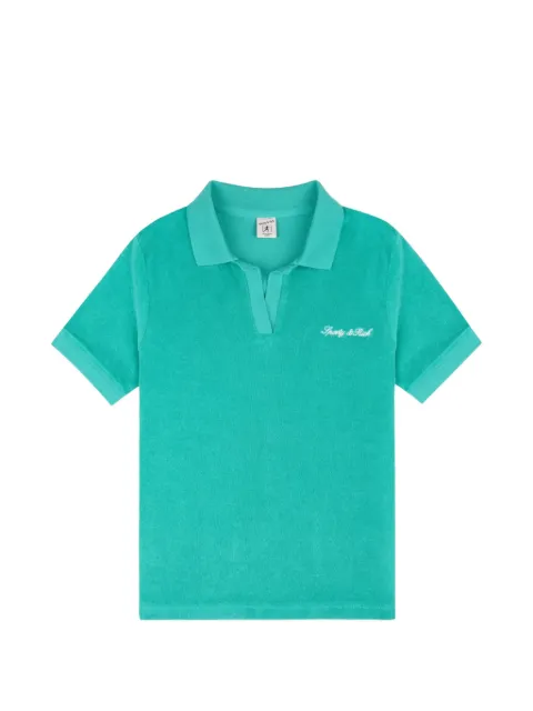 SPORTY & RICH KIDS logo-embroidered terry polo shirt