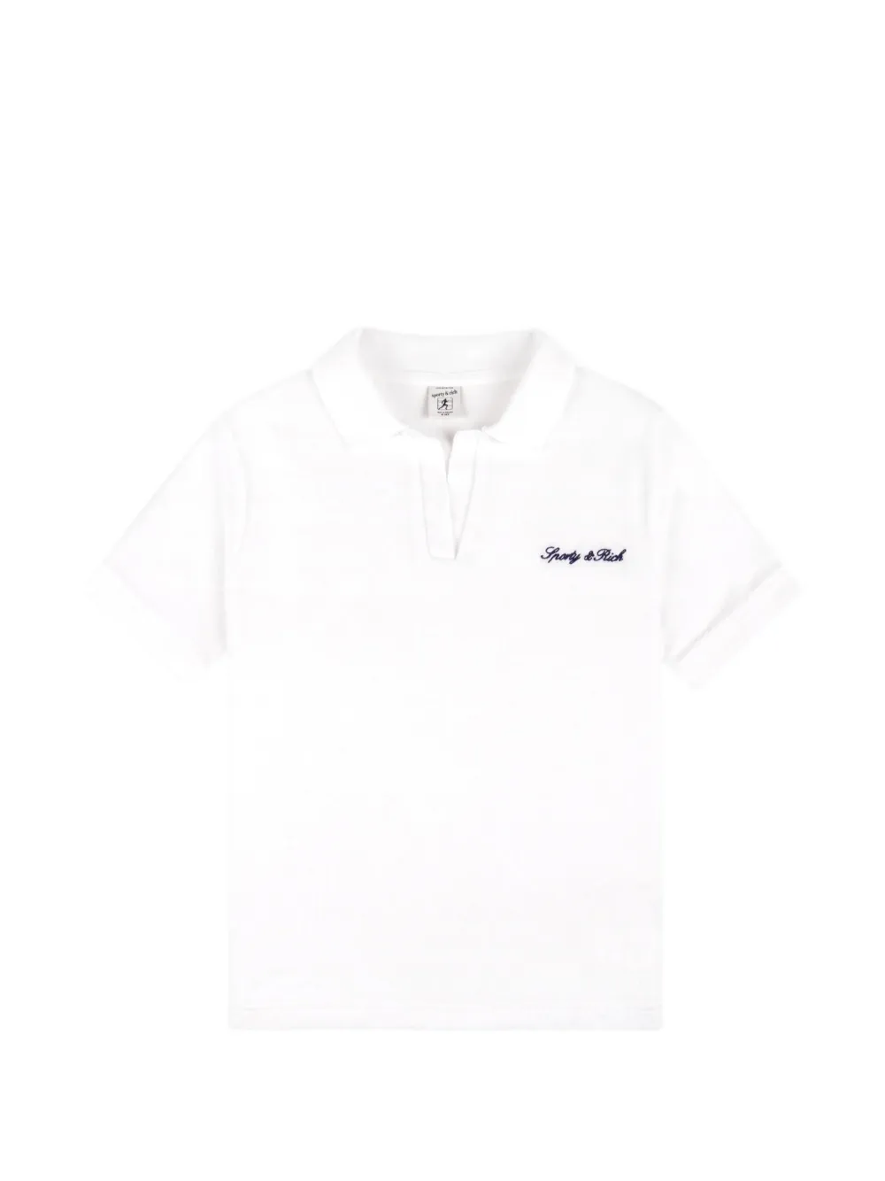 SPORTY & RICH KIDS logo-embroidered polo shirt Wit