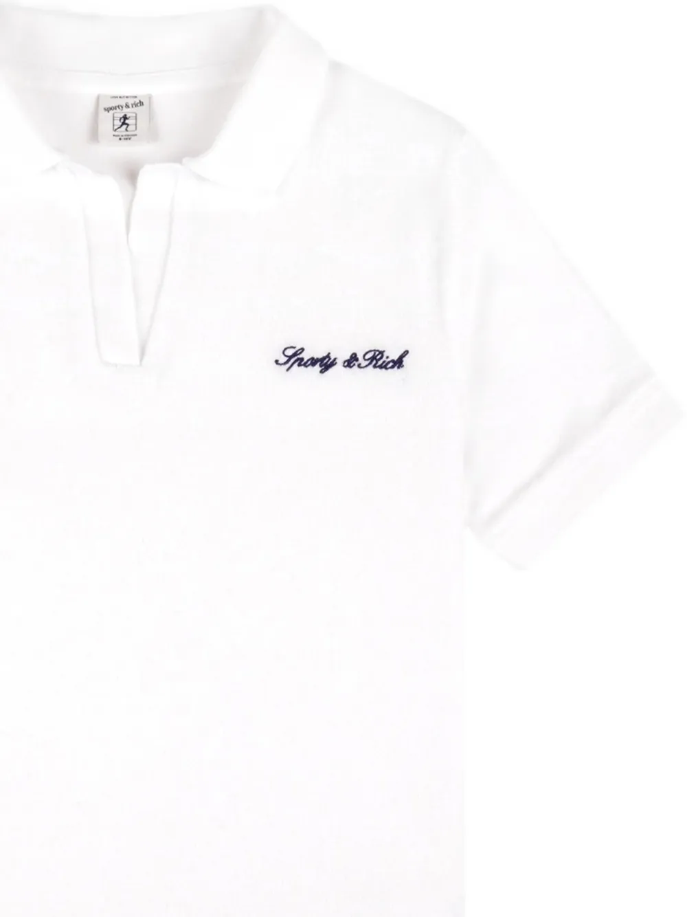 SPORTY & RICH KIDS logo-embroidered polo shirt Wit