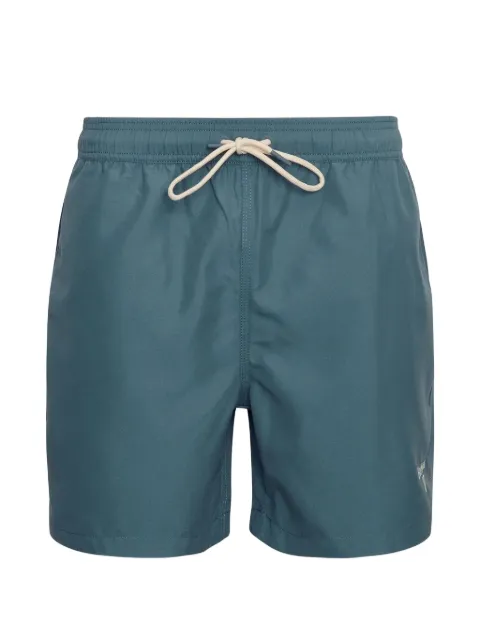 Barbour logo-embroidery swim shorts