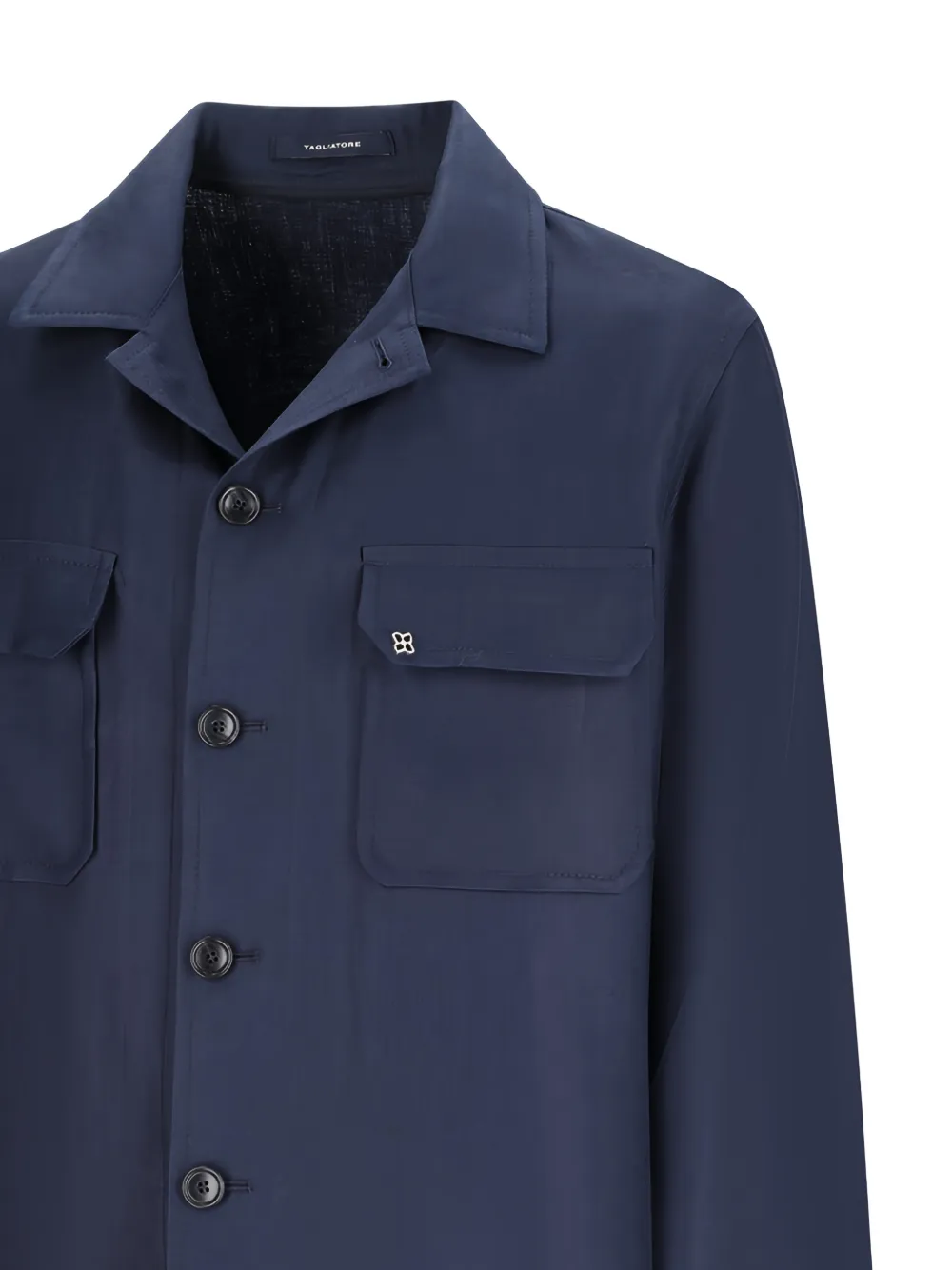 Tagliatore Overhemd met klepzak Blauw