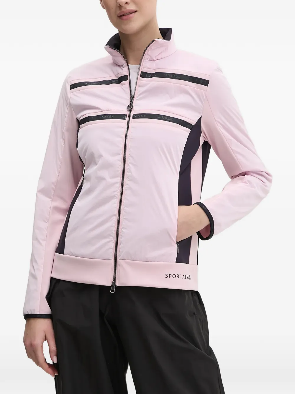 Sportalm logo-tape zip-up jacket