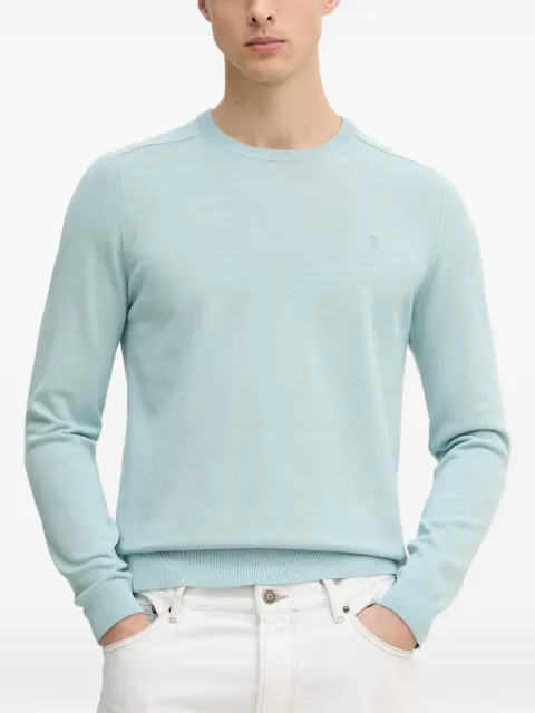 Trussardi logo-embroidered crew-neck sweater