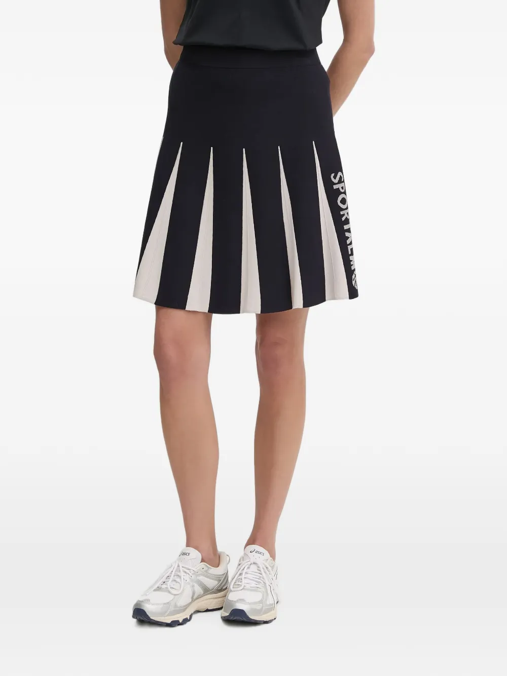 Sportalm pleated logo-print skirt