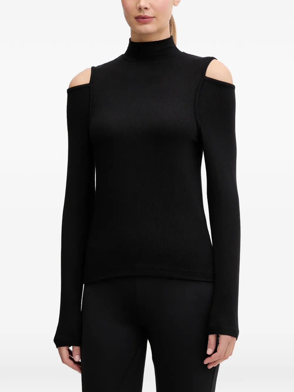 Sportalm cold-shoulder ribbed-knit top